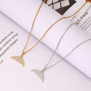 South Korea Micro Inlaid Mermaid Necklace for Wome